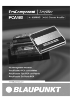 Blaupunkt PCA-460 - Owners Manual